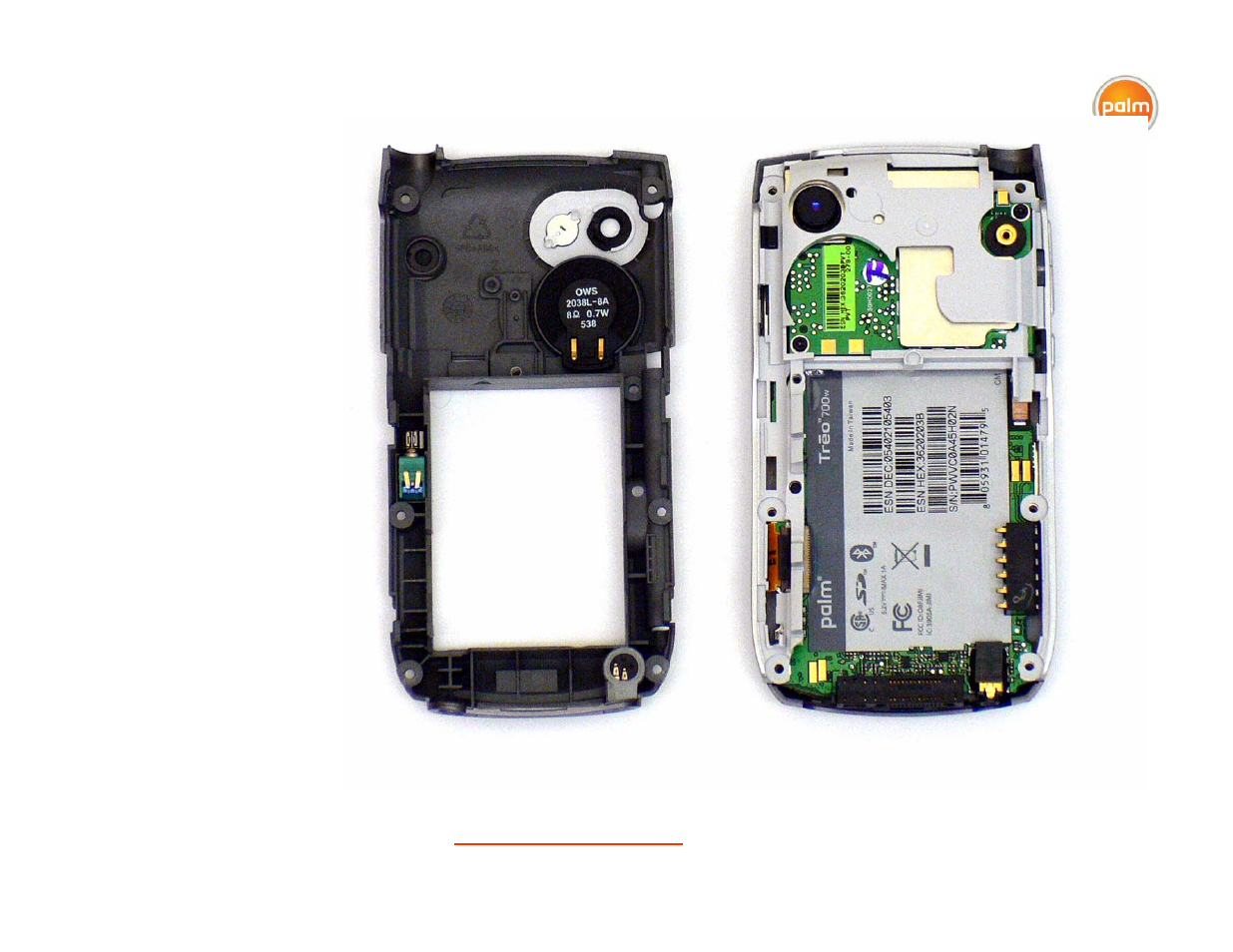 T700.09 back cover removed | Palm Treo Smartphone 700p User Manual | Page 8 / 16
