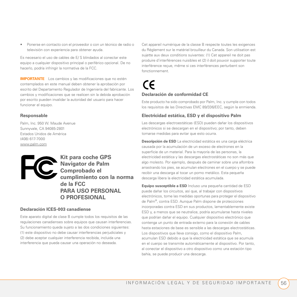 Palm GPS Kit User Manual | Page 58 / 128