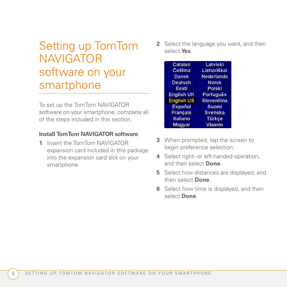 Install tomtom navigator software | Palm GPS Kit User Manual | Page 7 / 128