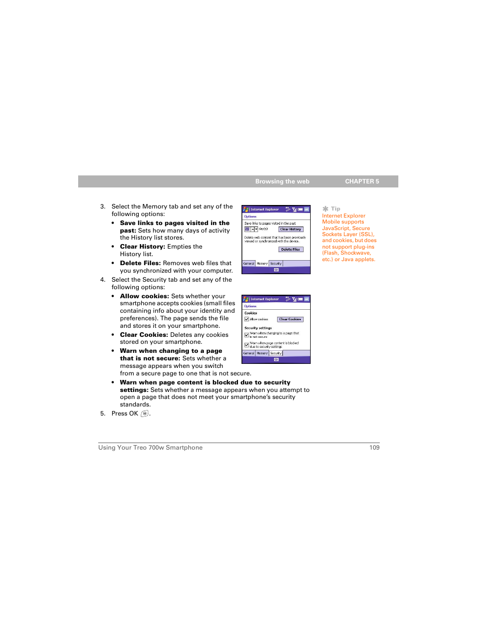 Palm Treo 700w User Manual | Page 117 / 290