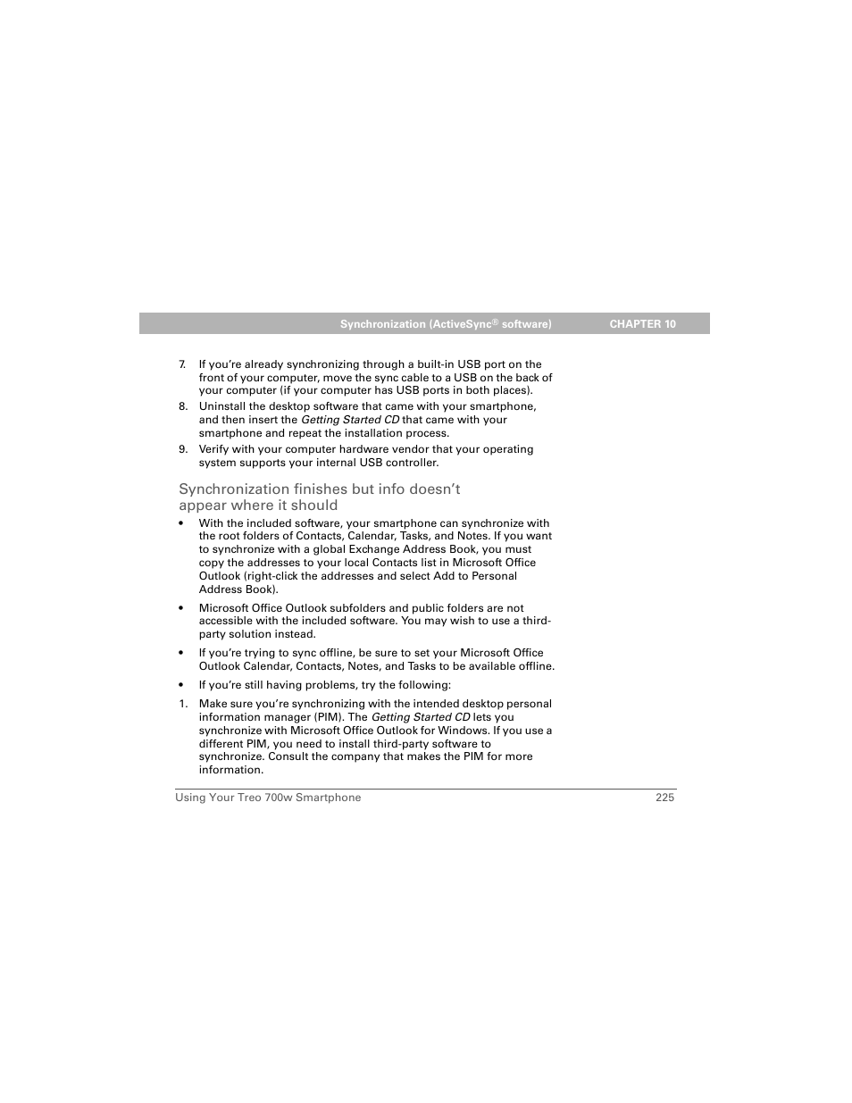 Palm Treo 700w User Manual | Page 233 / 290