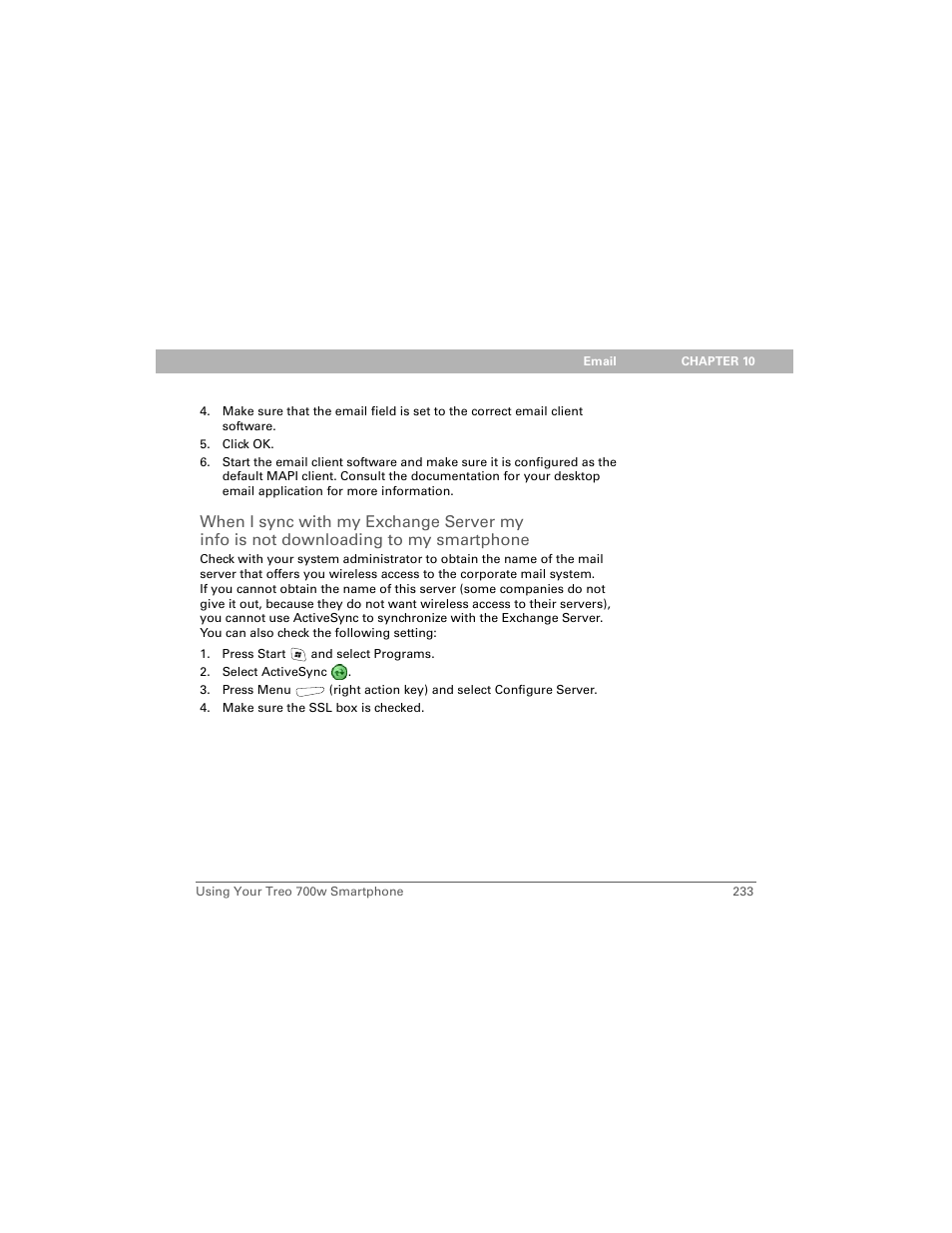 Palm Treo 700w User Manual | Page 241 / 290