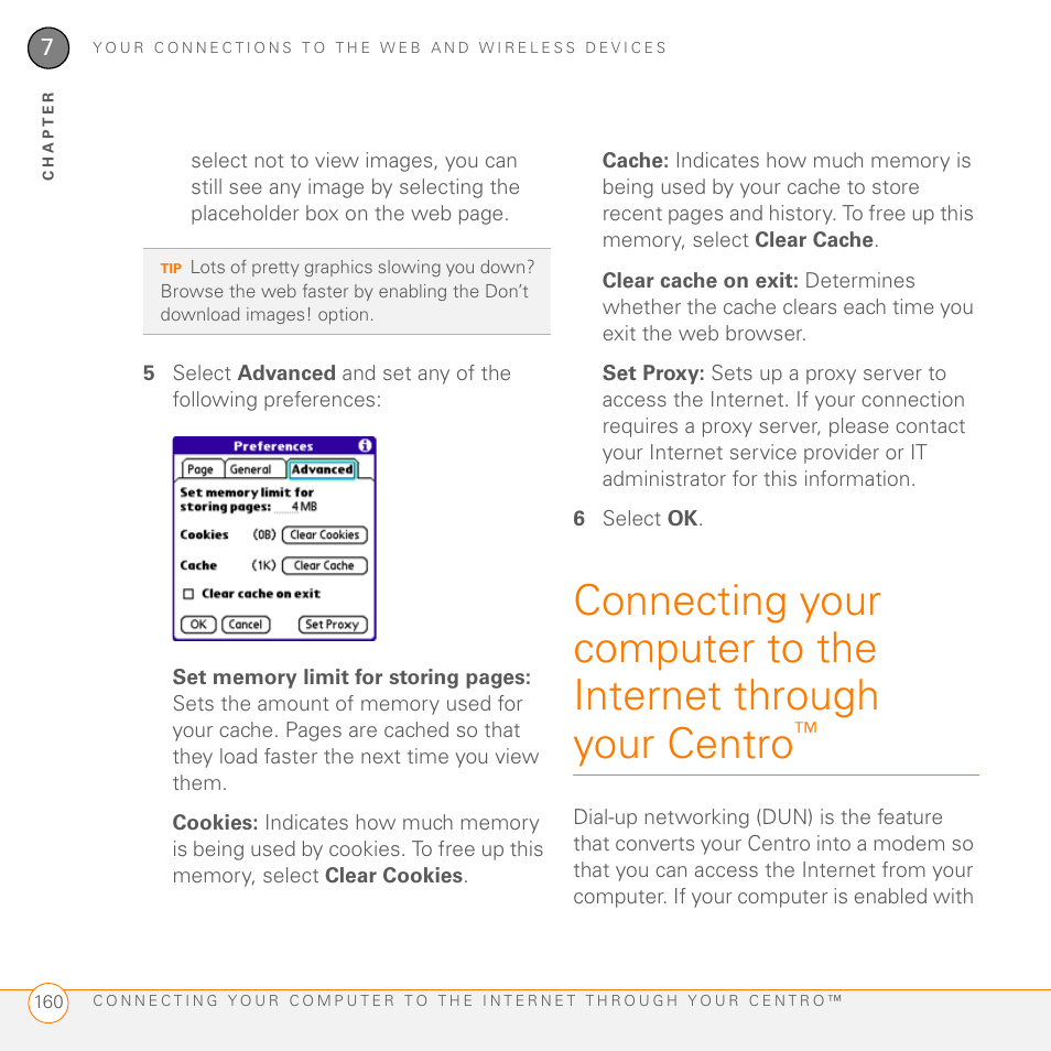 Palm PDA CentroTM Smart Device User Manual | Page 160 / 326