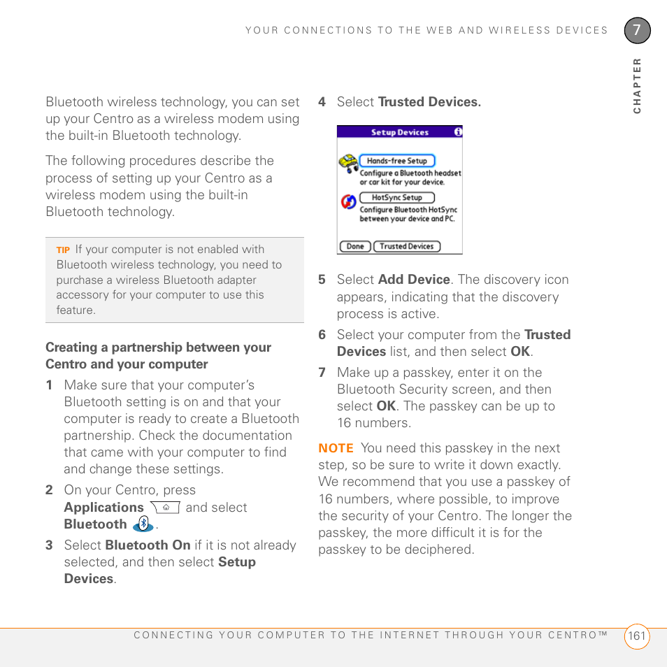 Palm PDA CentroTM Smart Device User Manual | Page 161 / 326