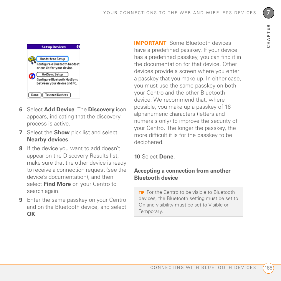 Palm PDA CentroTM Smart Device User Manual | Page 165 / 326