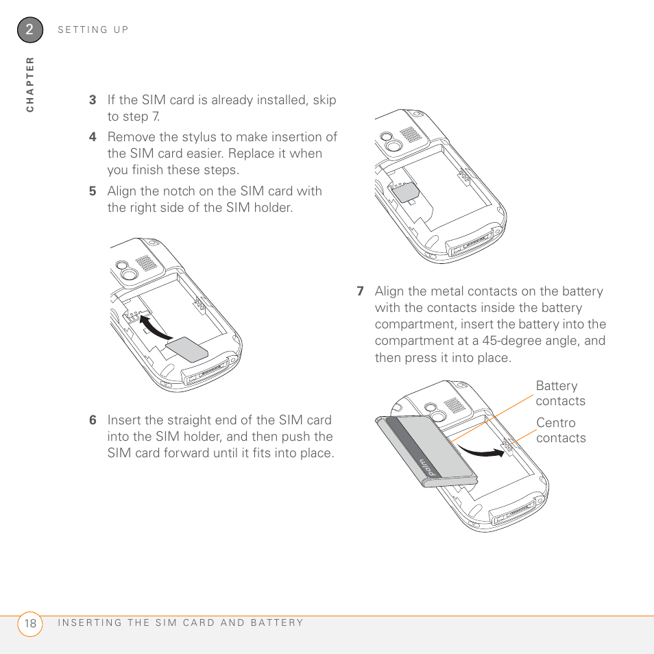Palm PDA CentroTM Smart Device User Manual | Page 18 / 326