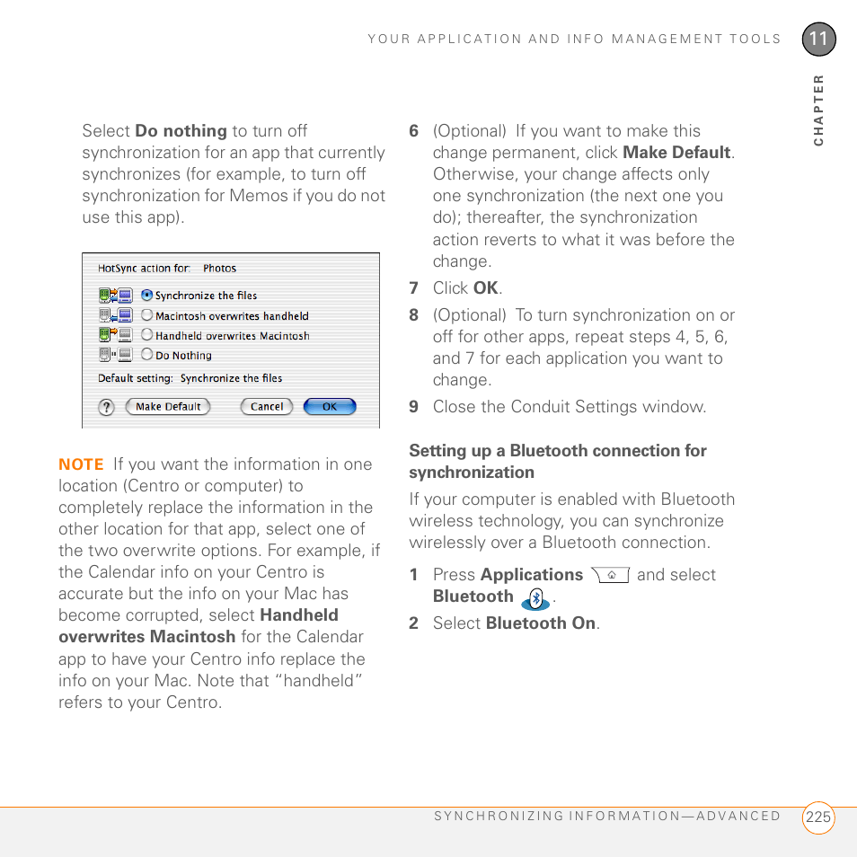 Palm PDA CentroTM Smart Device User Manual | Page 225 / 326