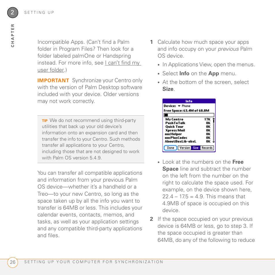Palm PDA CentroTM Smart Device User Manual | Page 26 / 326