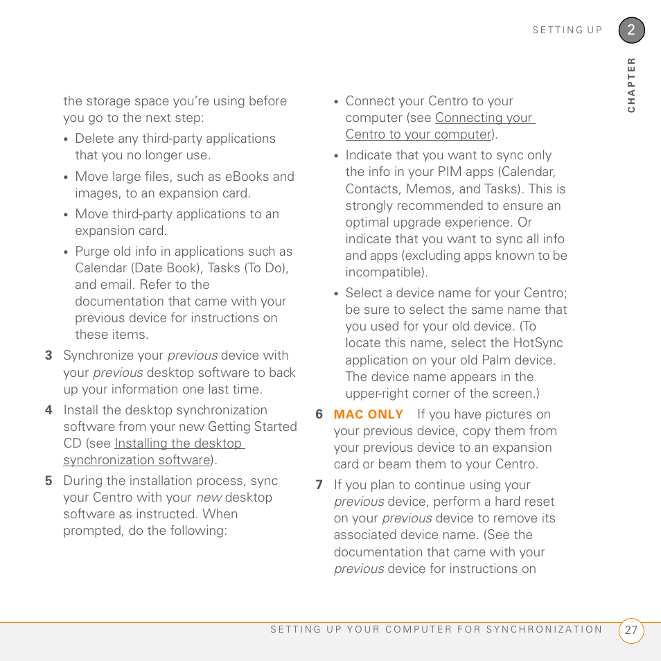 Palm PDA CentroTM Smart Device User Manual | Page 27 / 326