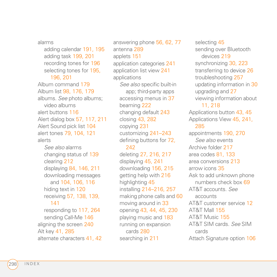 Palm PDA CentroTM Smart Device User Manual | Page 298 / 326