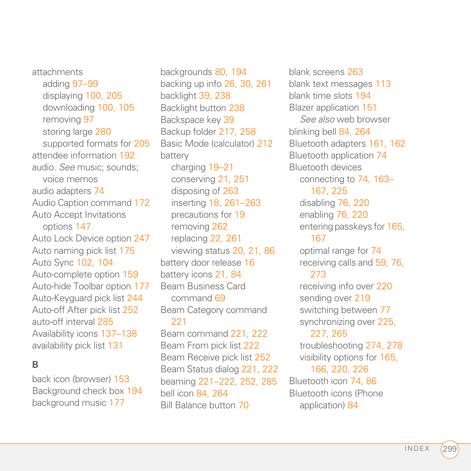 Palm PDA CentroTM Smart Device User Manual | Page 299 / 326