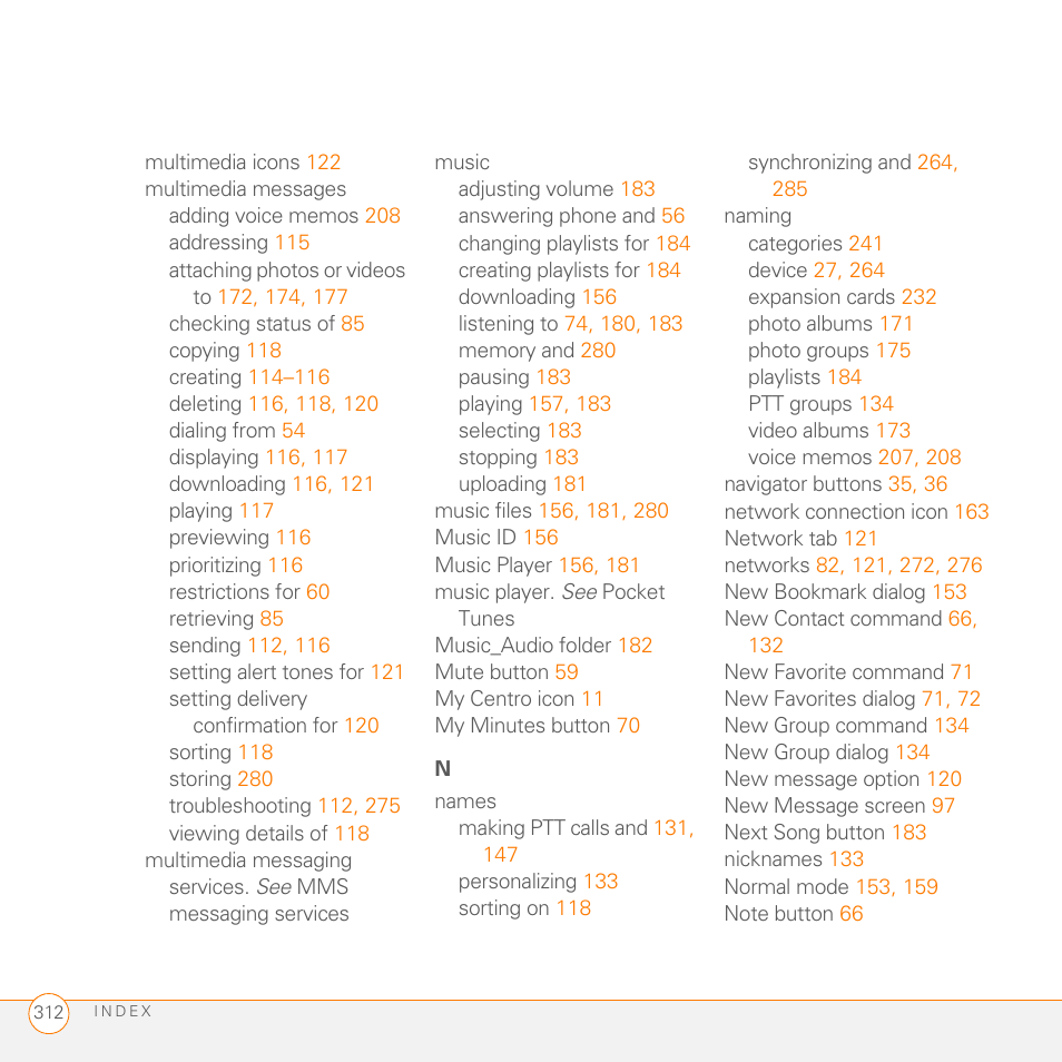 Palm PDA CentroTM Smart Device User Manual | Page 312 / 326