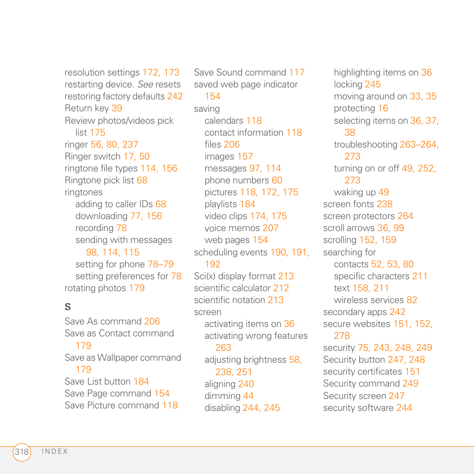 Palm PDA CentroTM Smart Device User Manual | Page 318 / 326