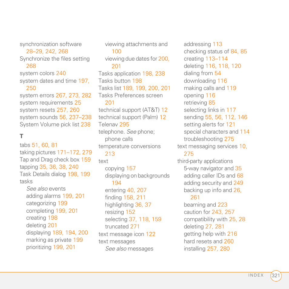 Palm PDA CentroTM Smart Device User Manual | Page 321 / 326