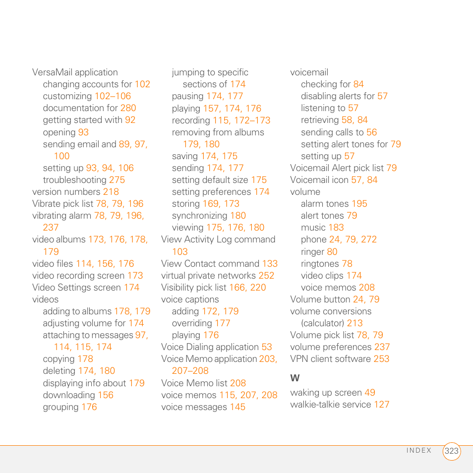 Palm PDA CentroTM Smart Device User Manual | Page 323 / 326