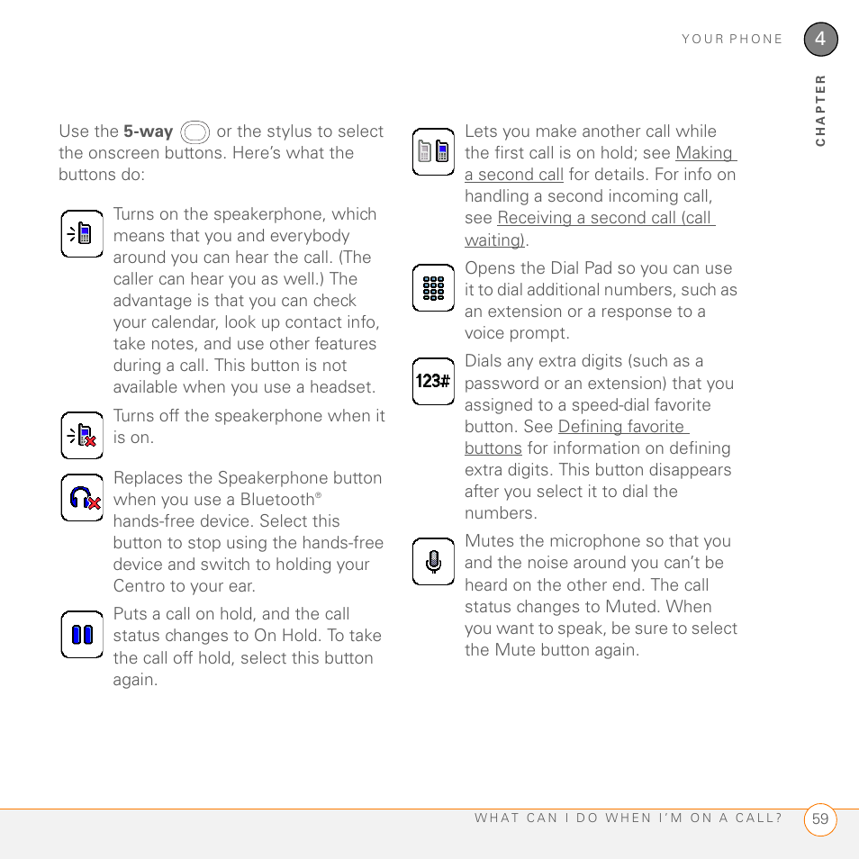 Palm PDA CentroTM Smart Device User Manual | Page 59 / 326