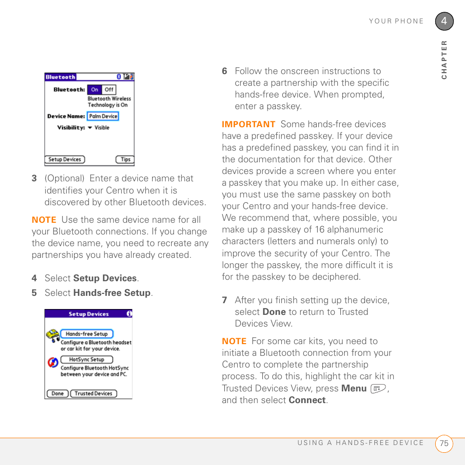 Palm PDA CentroTM Smart Device User Manual | Page 75 / 326