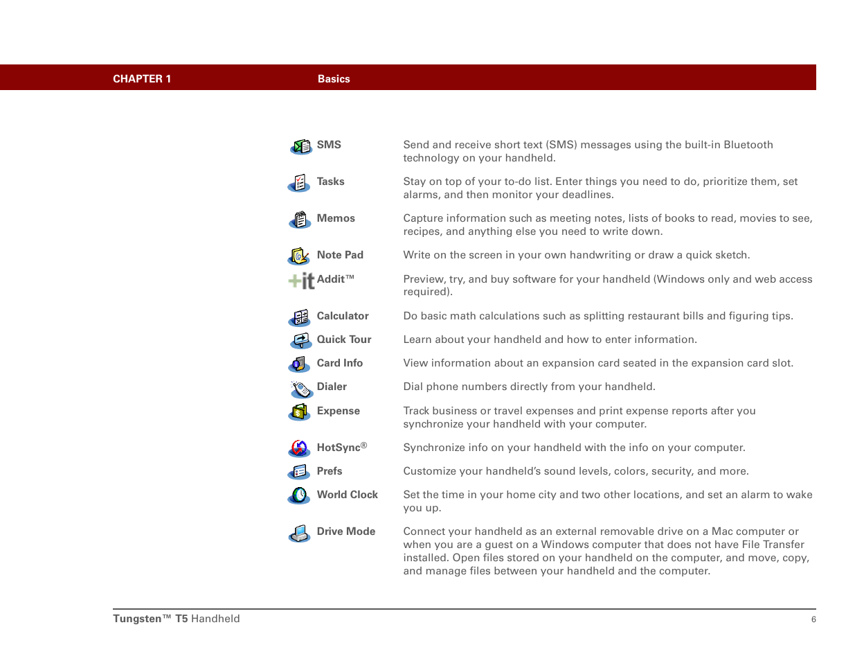 Palm Tungsten T5 User Manual | Page 15 / 172