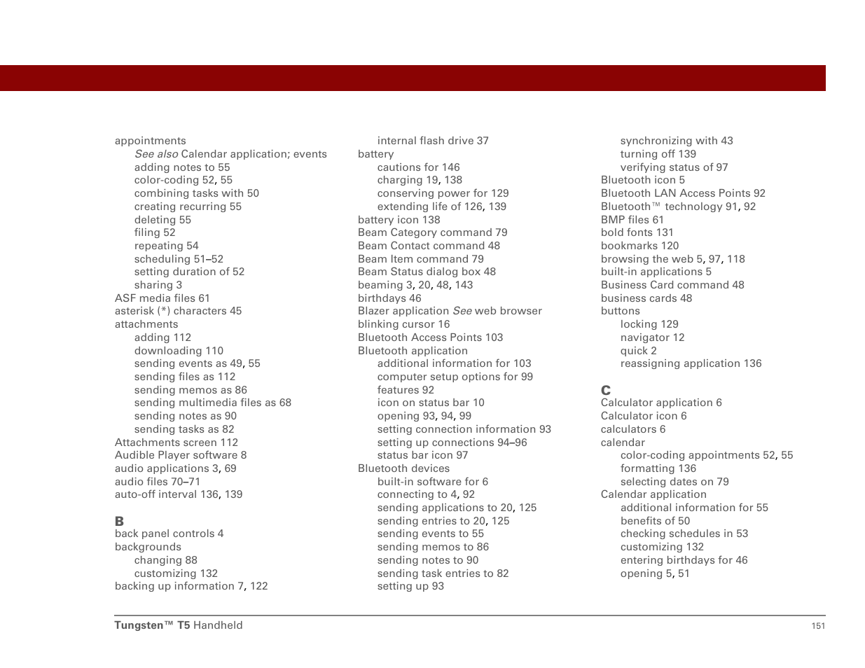 Palm Tungsten T5 User Manual | Page 160 / 172