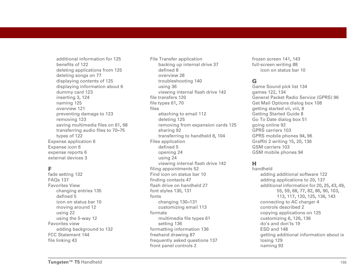 Palm Tungsten T5 User Manual | Page 164 / 172