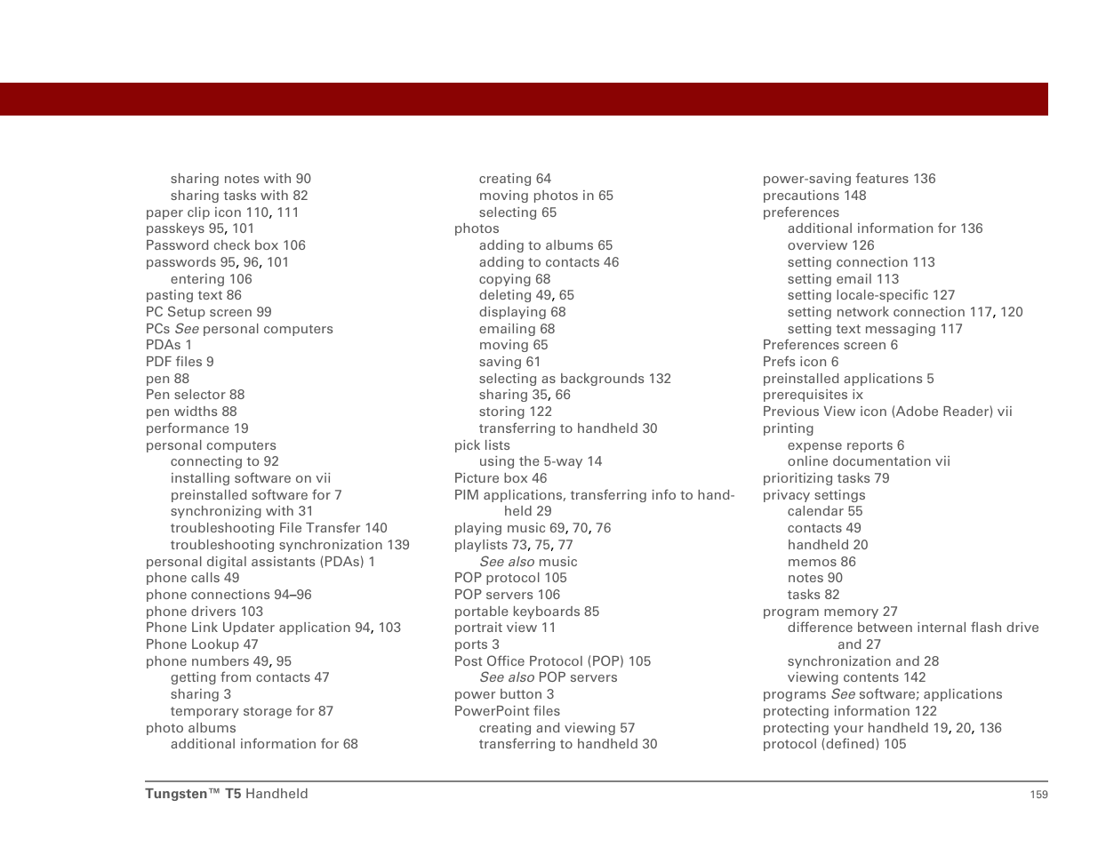 Palm Tungsten T5 User Manual | Page 168 / 172