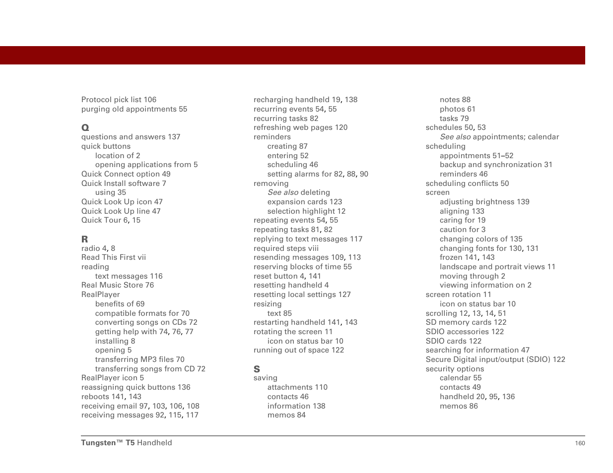 Palm Tungsten T5 User Manual | Page 169 / 172