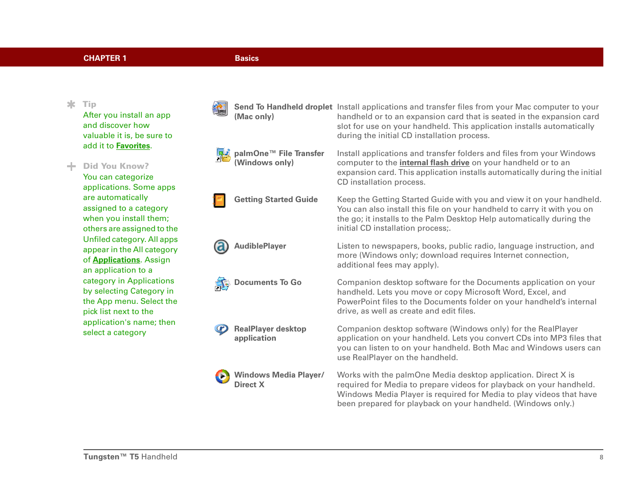 Palm Tungsten T5 User Manual | Page 17 / 172