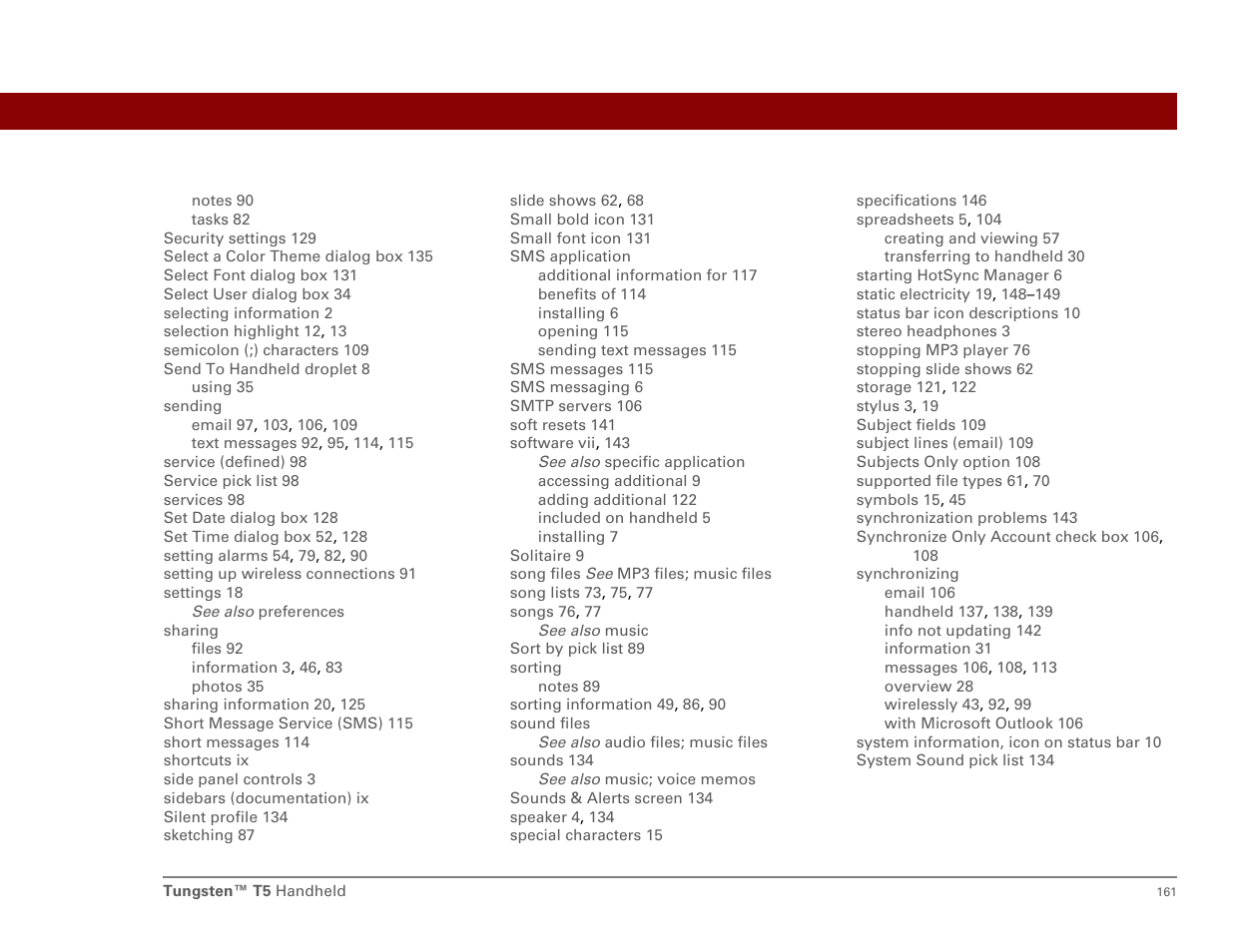 Palm Tungsten T5 User Manual | Page 170 / 172