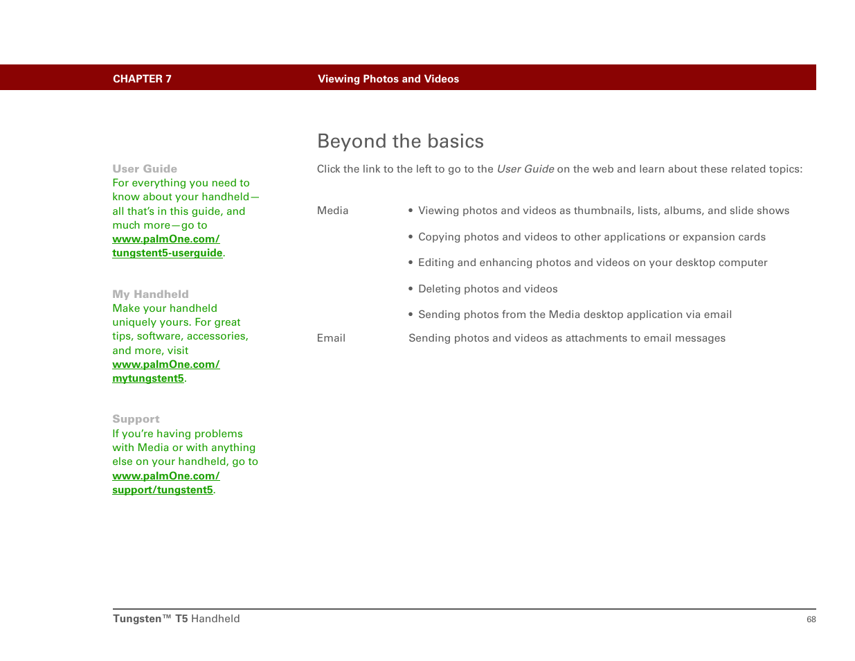 Beyond the basics | Palm Tungsten T5 User Manual | Page 77 / 172