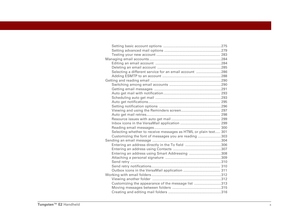 Palm E2 User Manual | Page 10 / 653