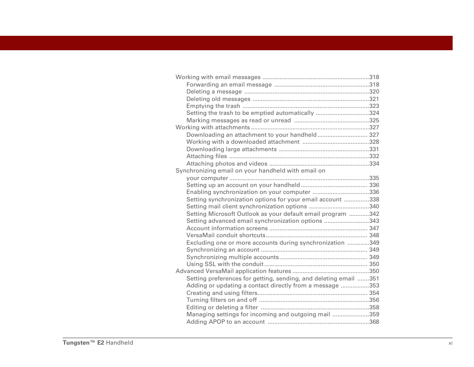 Palm E2 User Manual | Page 11 / 653