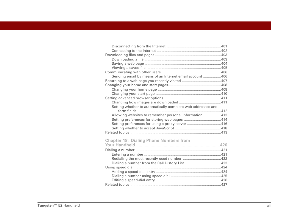 Palm E2 User Manual | Page 13 / 653