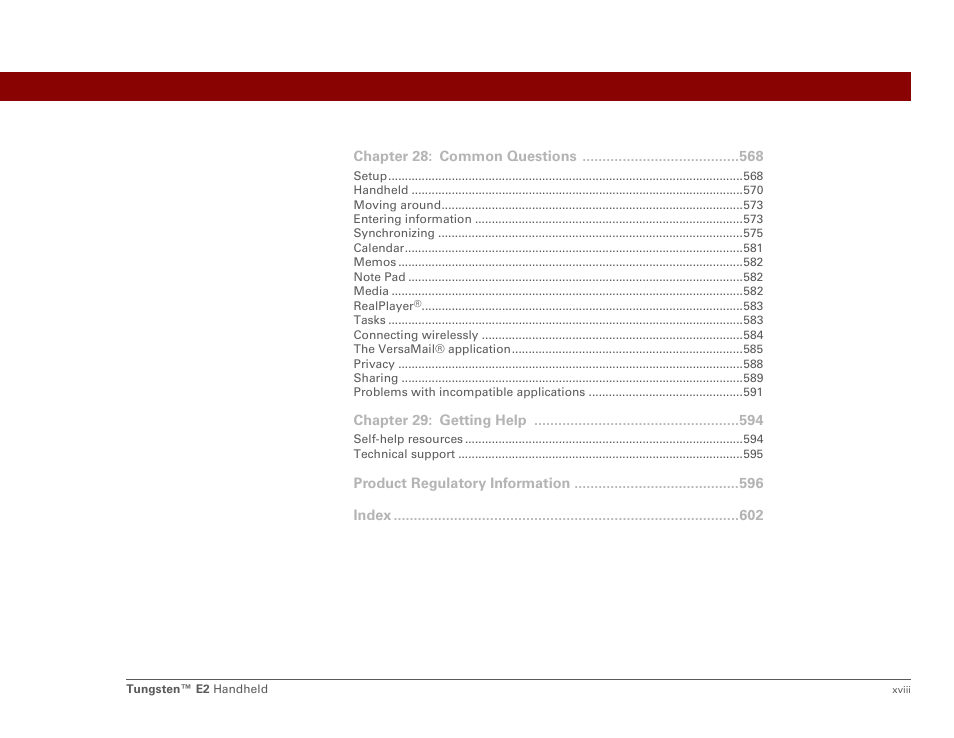 Palm E2 User Manual | Page 18 / 653