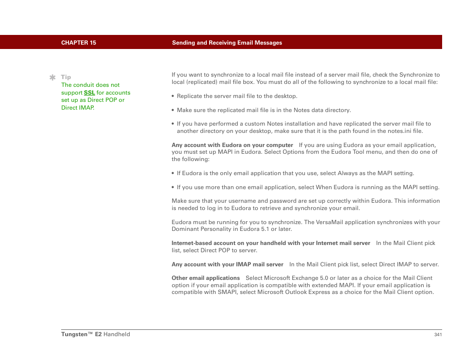 Palm E2 User Manual | Page 362 / 653