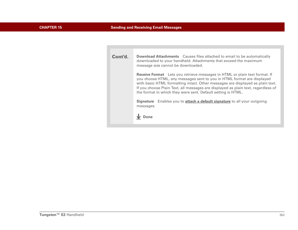 Cont’d | Palm E2 User Manual | Page 373 / 653