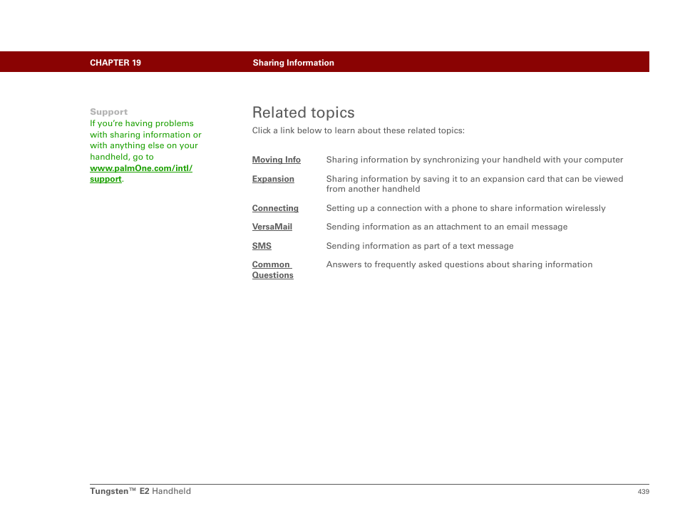 Related topics | Palm E2 User Manual | Page 460 / 653