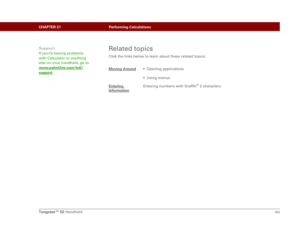 Related topics | Palm E2 User Manual | Page 477 / 653