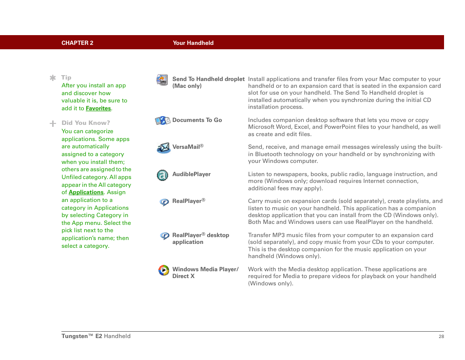 Palm E2 User Manual | Page 49 / 653