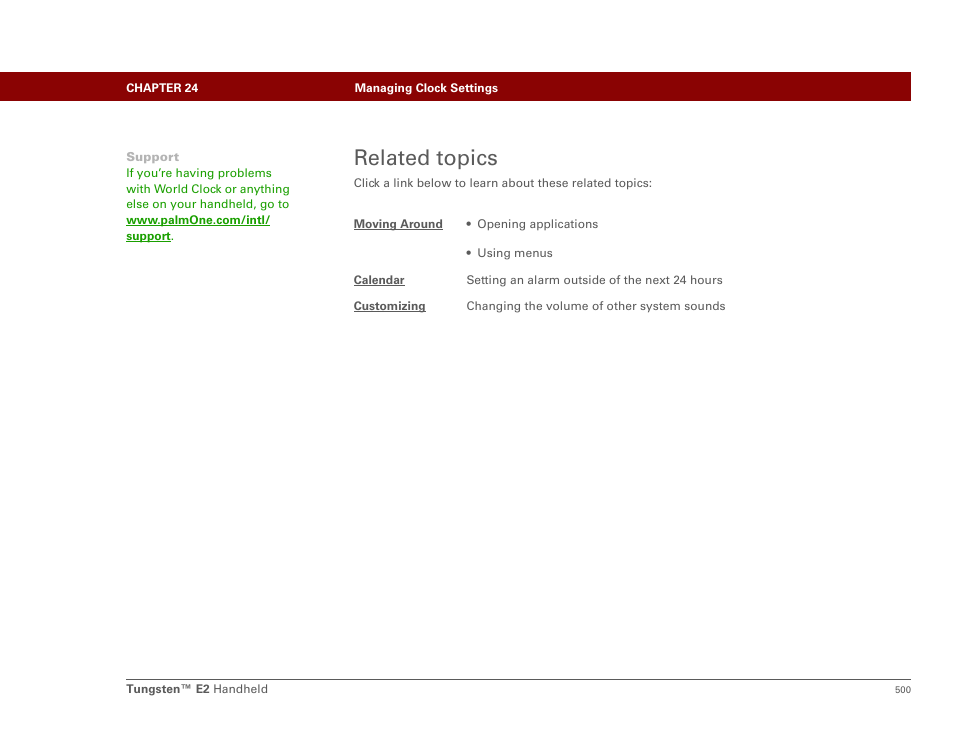 Related topics | Palm E2 User Manual | Page 521 / 653