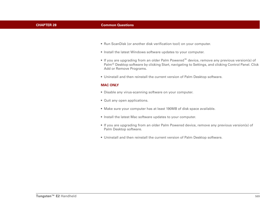 Palm E2 User Manual | Page 590 / 653