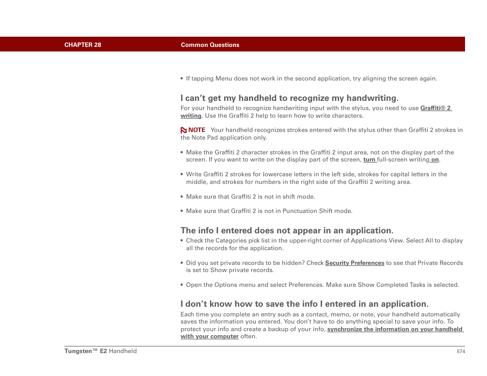 Palm E2 User Manual | Page 595 / 653