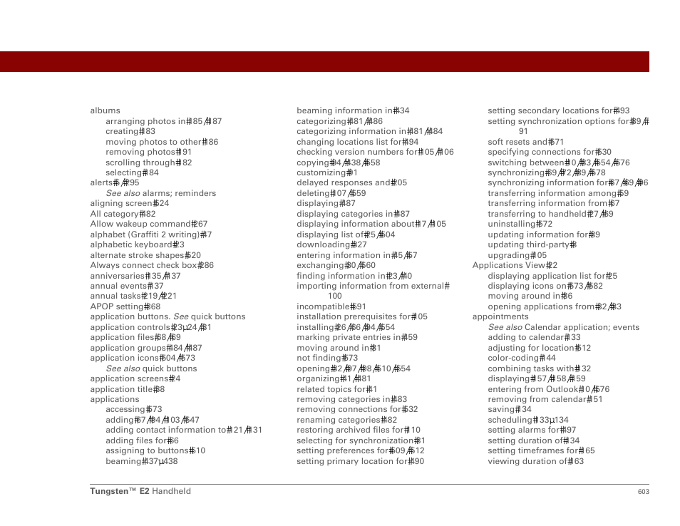 Palm E2 User Manual | Page 624 / 653