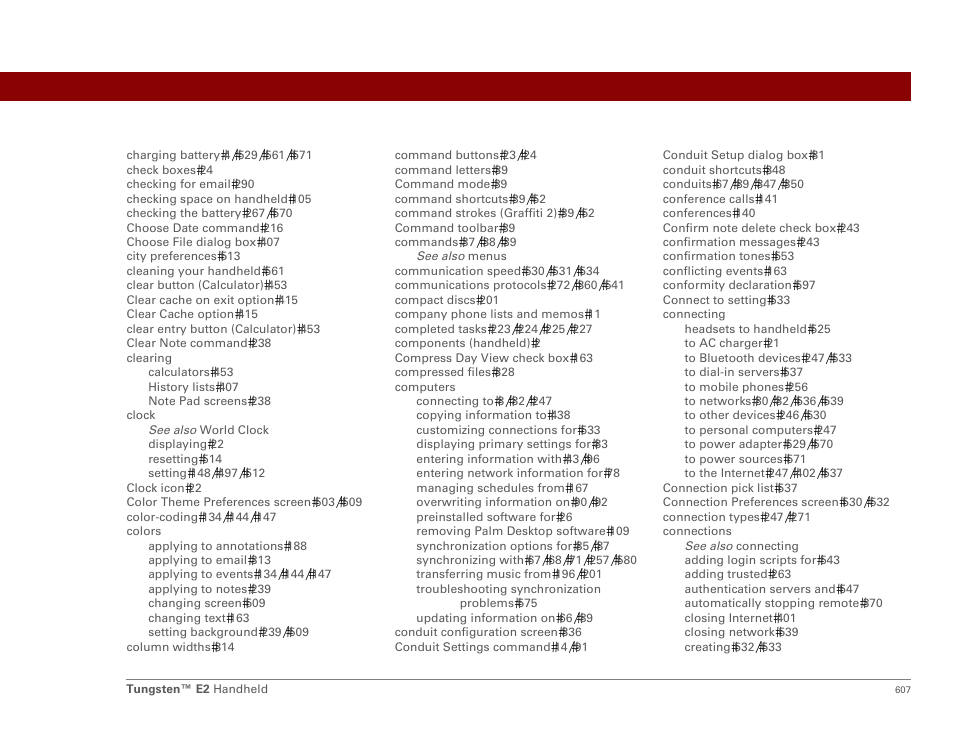 Palm E2 User Manual | Page 628 / 653