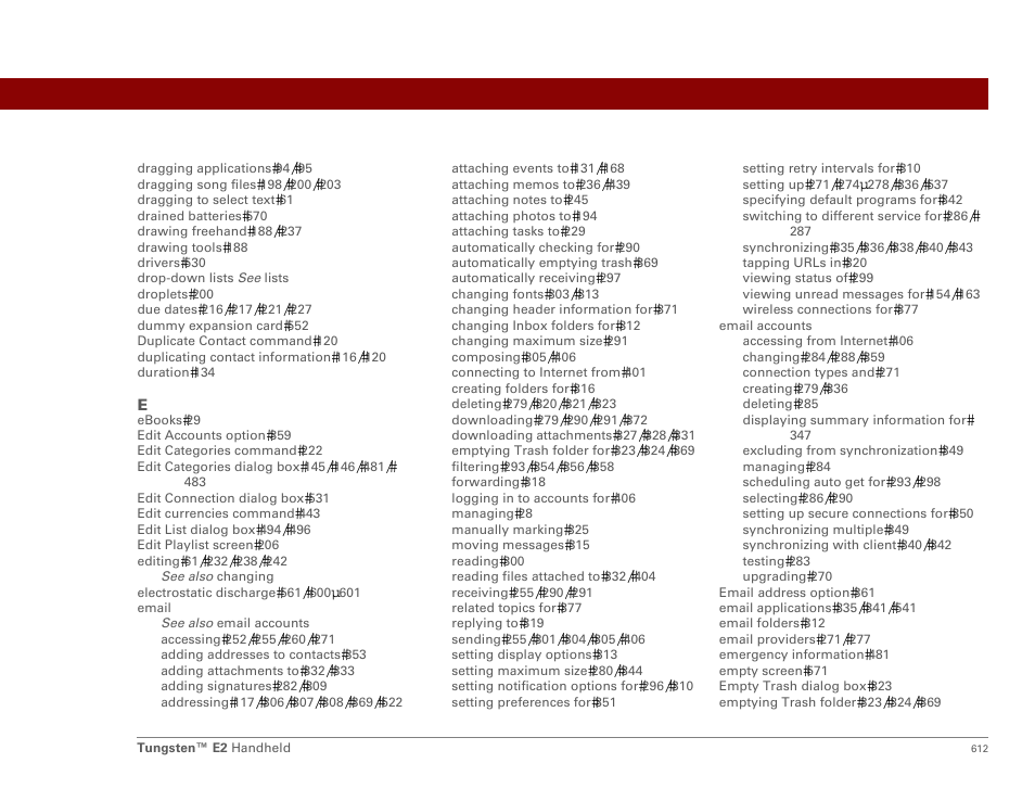 Palm E2 User Manual | Page 633 / 653