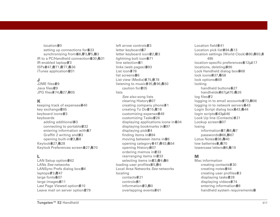 Palm E2 User Manual | Page 638 / 653