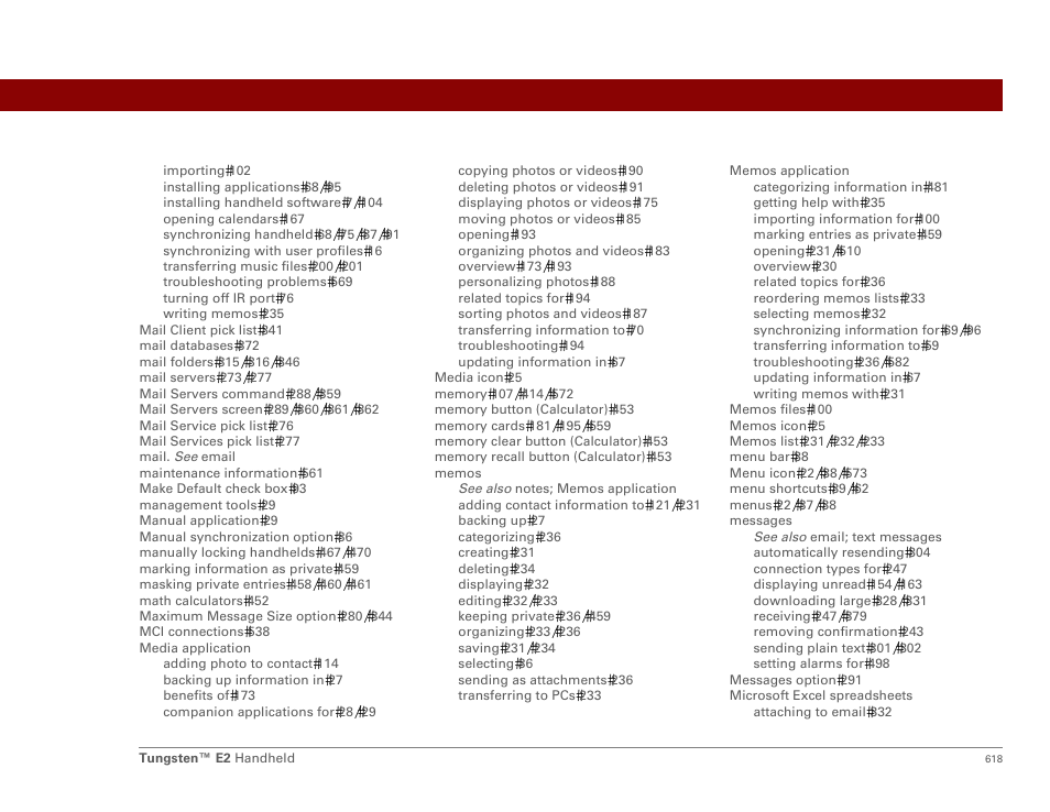 Palm E2 User Manual | Page 639 / 653