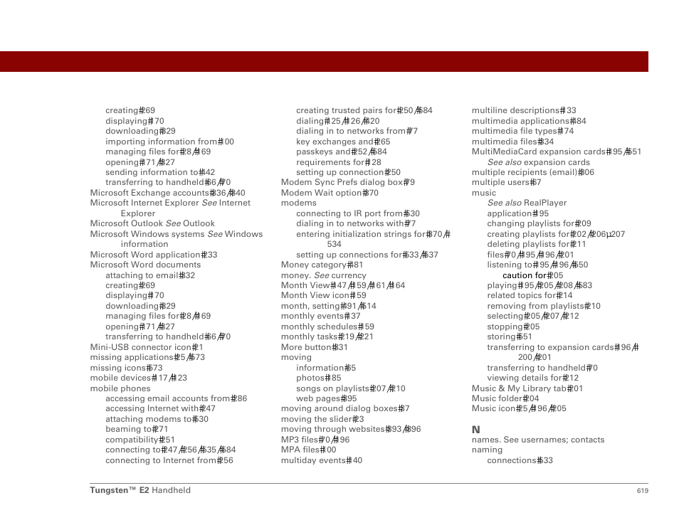 Palm E2 User Manual | Page 640 / 653