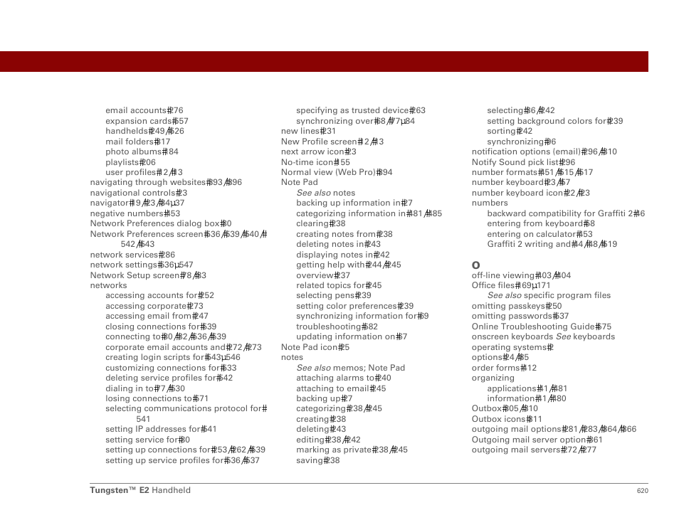 Palm E2 User Manual | Page 641 / 653