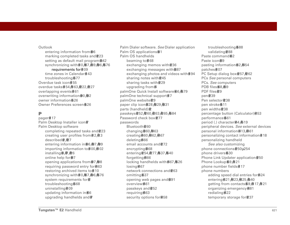 Palm E2 User Manual | Page 642 / 653