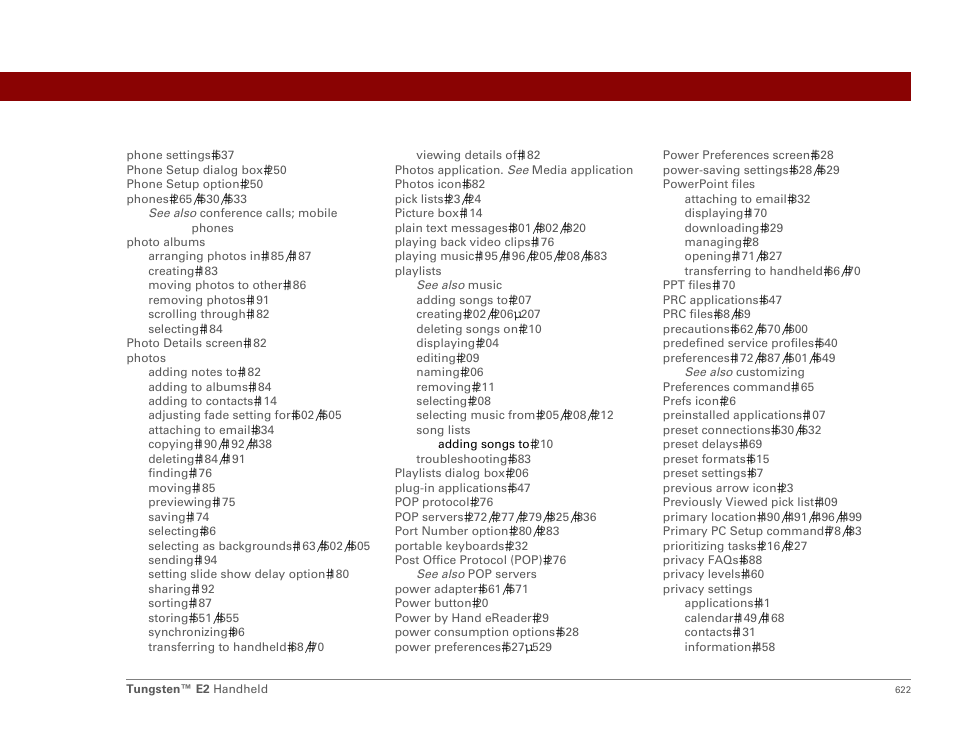 Palm E2 User Manual | Page 643 / 653